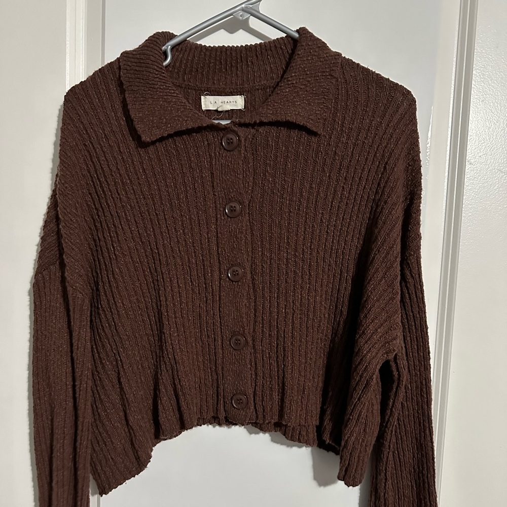 Button front sweater